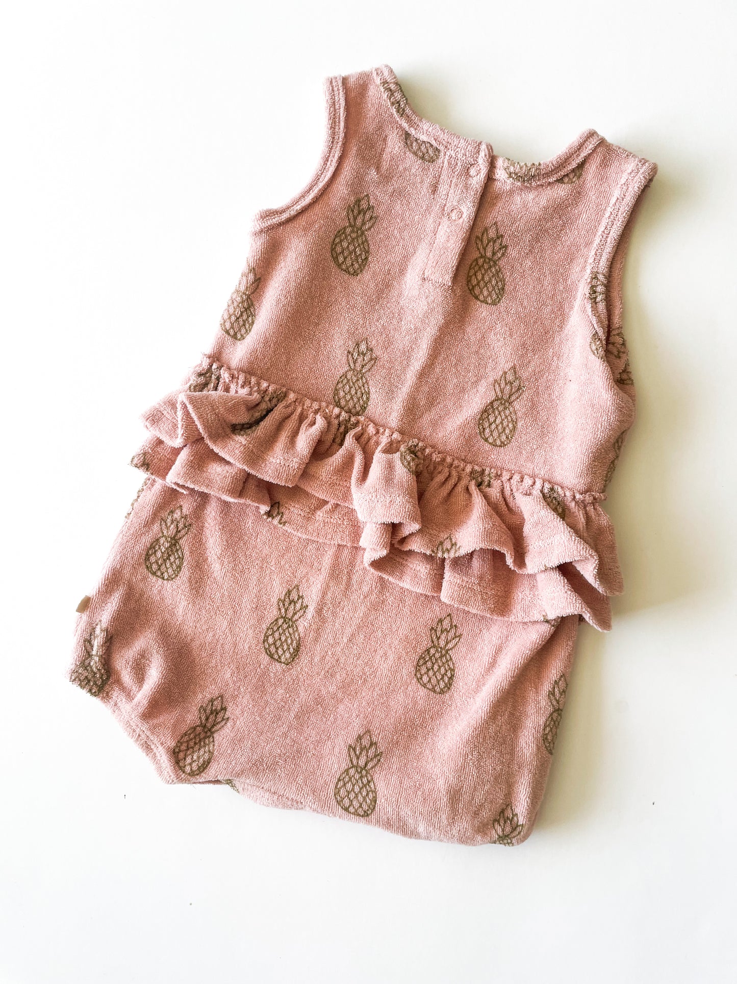 Wilson+Frenchy Pineapple Terry Romper (6-12m)