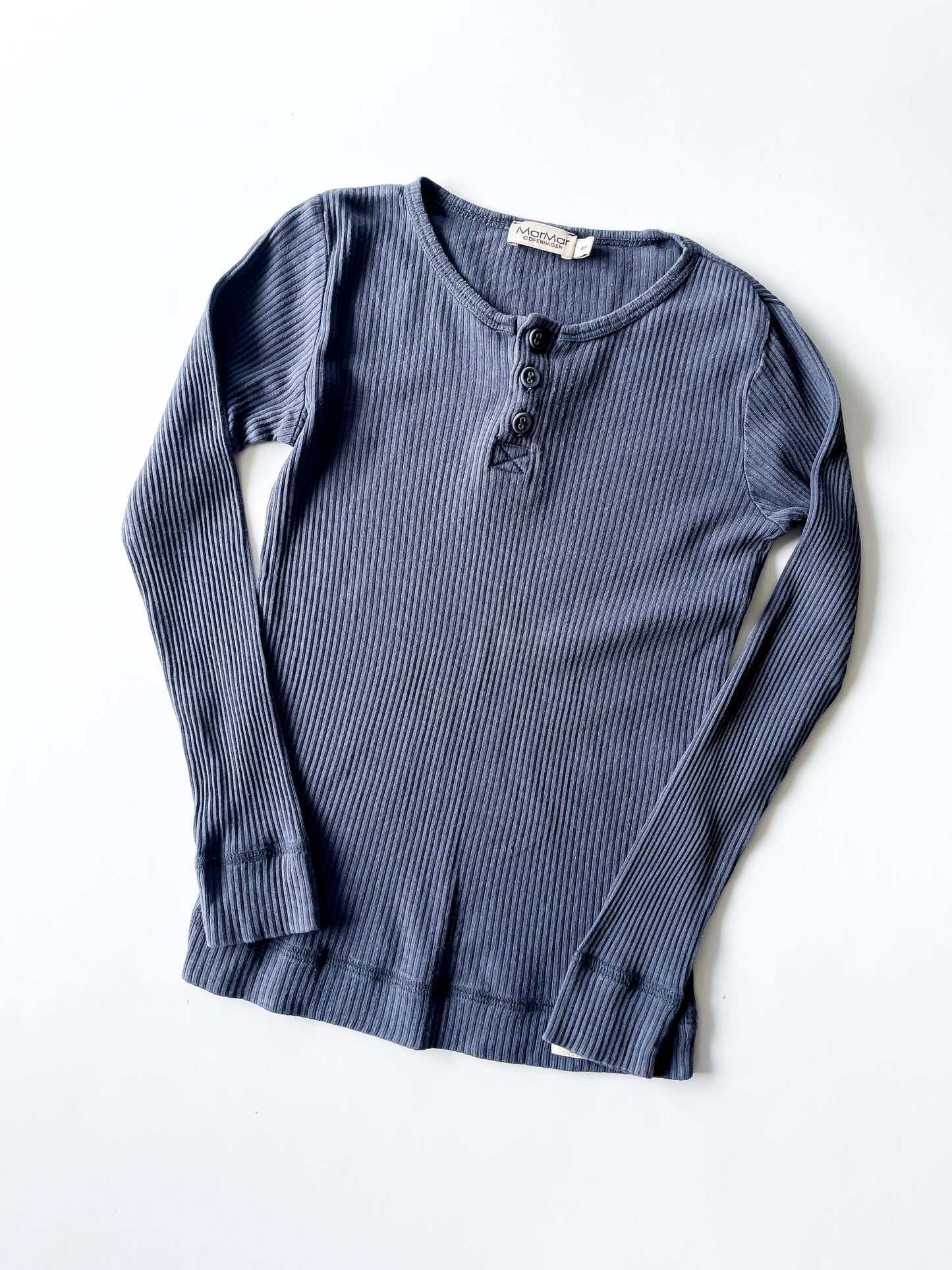 MarMar Copenhagen Rib Henley Top (Size 6)