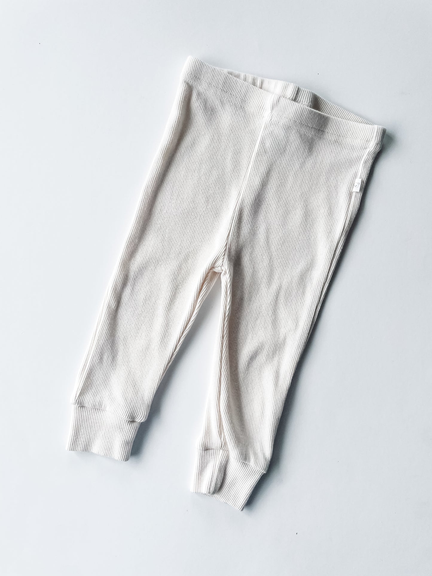Cream Rib Leggings (Size 1)