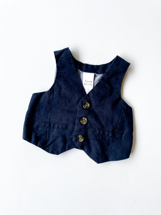 Teeny Weeny Linen/Cotton Vest (3-6m)