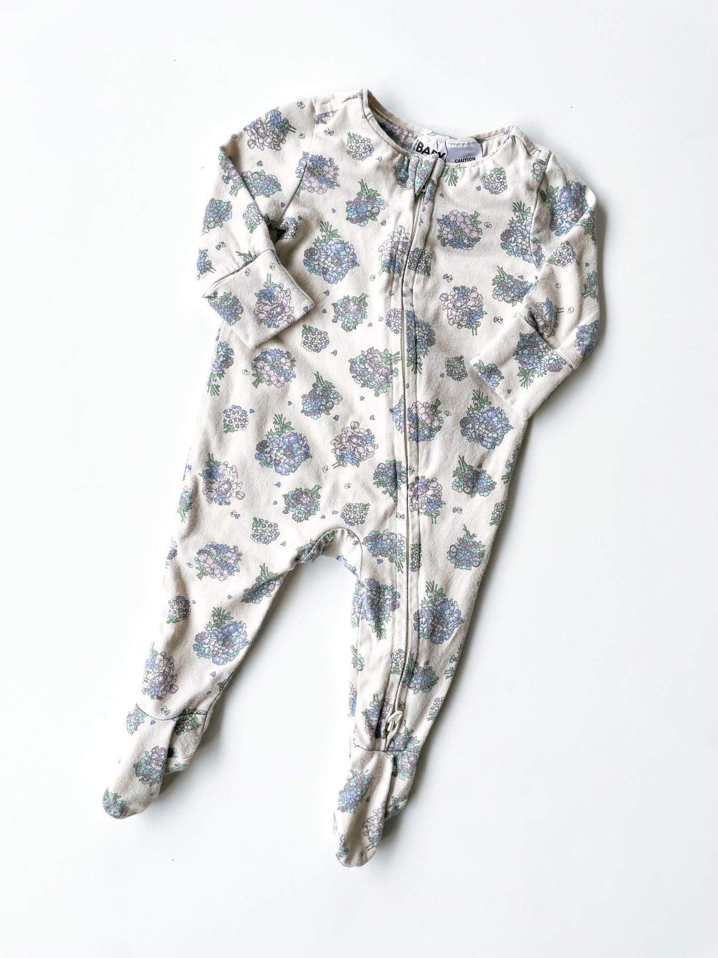 Cotton On Cream Floral All in One (0-3m)