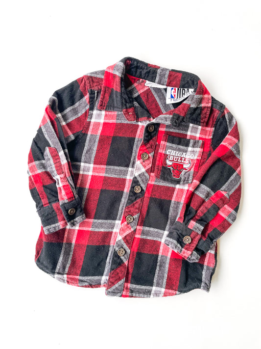 Cotton On x NBA Chicago Bulls Flannel Shirt (Size 2)