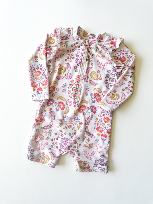 Purebaby Floral Swimsuit (Size 1)