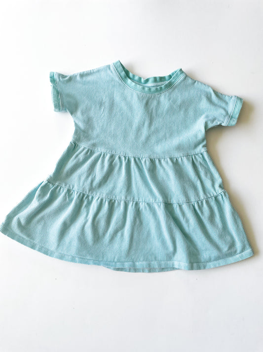 Teeny Weeny Pinstripe Tiered Dress (Size 1)