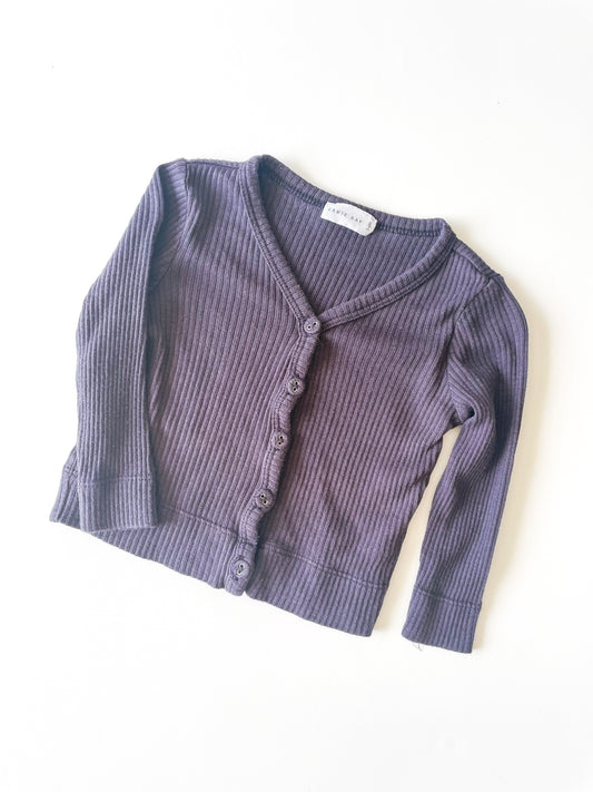 Jamie Kay Navy Rib Cardigan (3-6m)